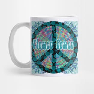 Flower Power Peace Symbol Mug